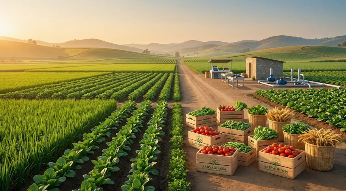 Empowered Indian farmer benefiting from Aaryadhana's global export platform