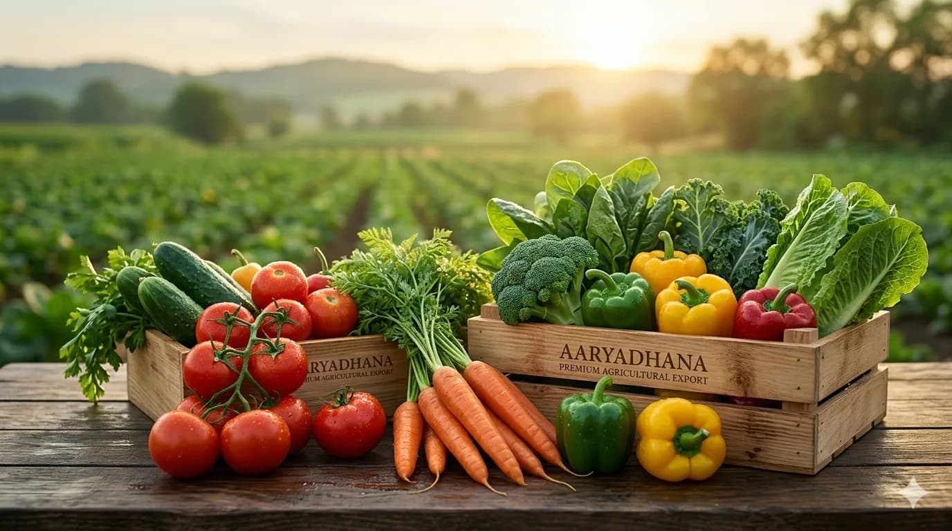 Premium Fresh Vegetables - Export quality from Aaryadhana farmers for GCC and Africa